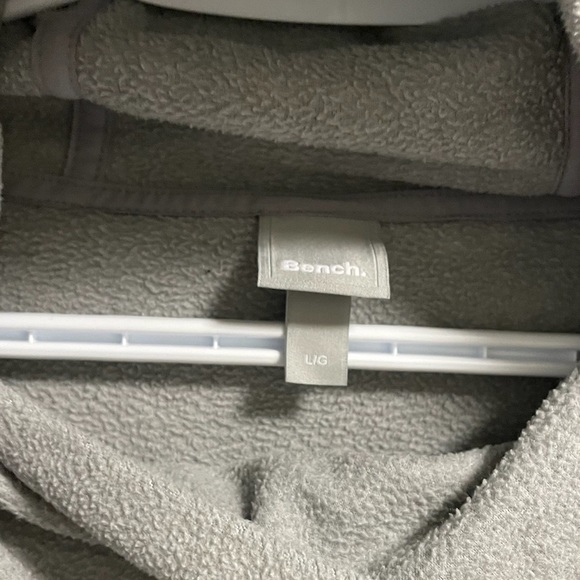 Size L Bench Fleece Hoodie light grey color - Picture 3 of 5